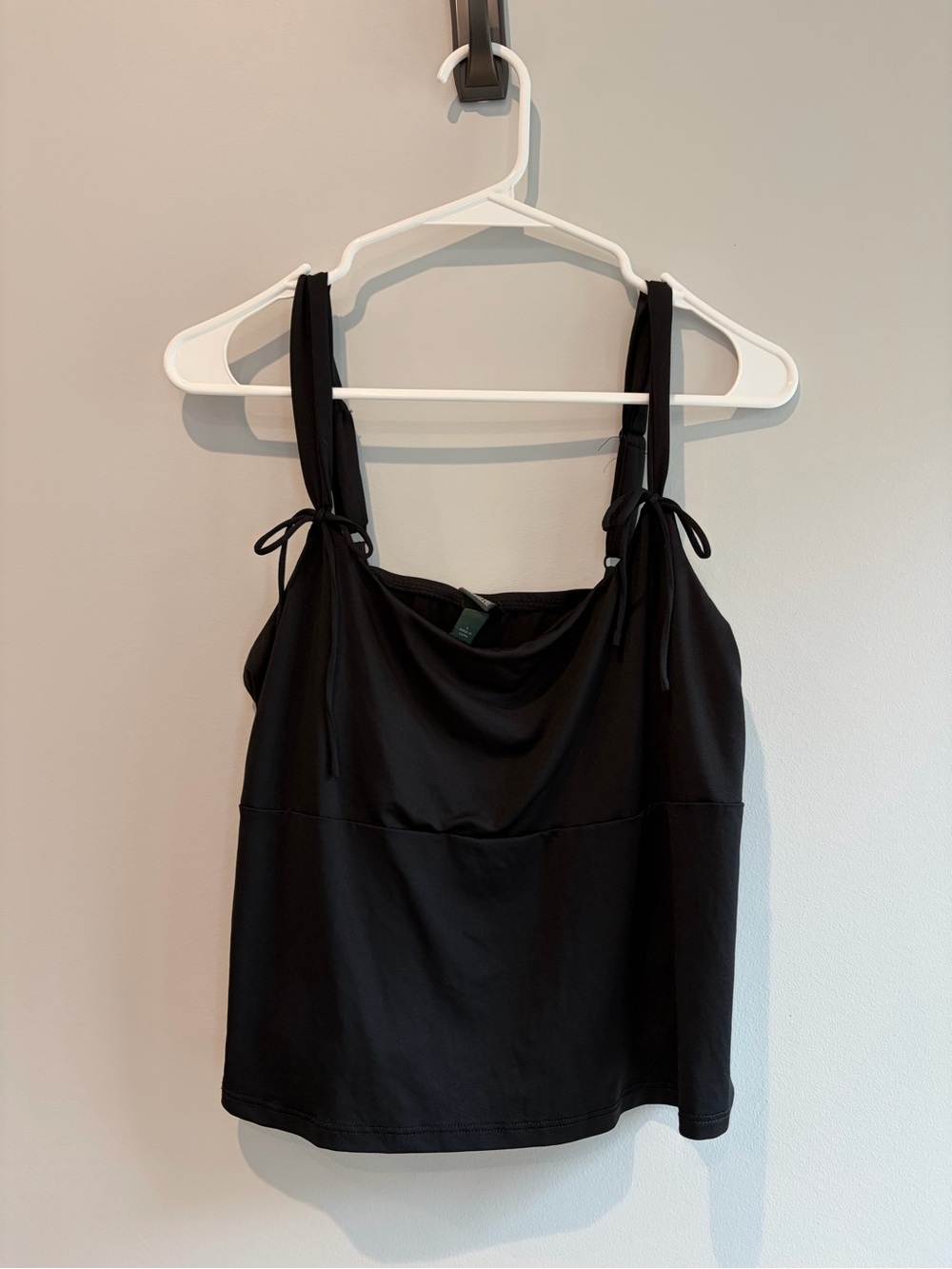wild fable Black Tie-Shoulder Camisole Tank